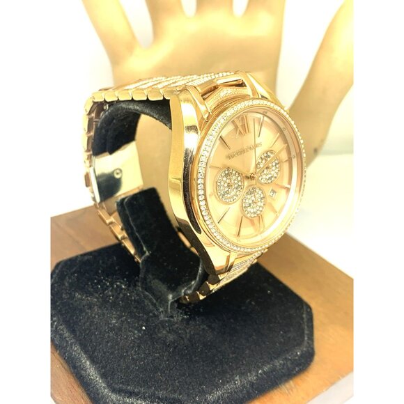 Michael Kors Women\'s Watch MK6730 Quartz Chronograph Rose Gold Steel 43mm